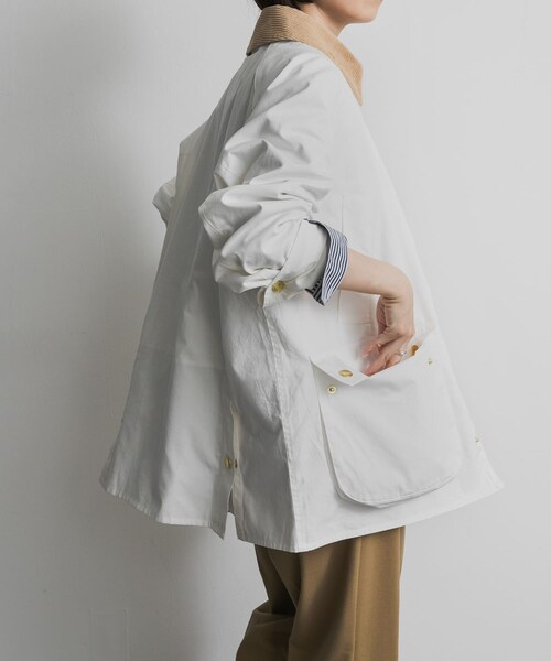 URBAN RESEARCH DOORS（アーバンリサーチドアーズ）の「『別注』Barbour　BEDALE（テーラードジャケット・レディース・white/beige・M）」の10枚目の写真