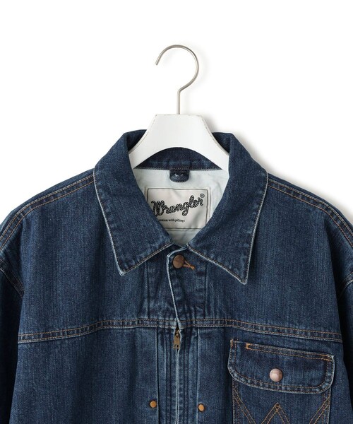 ADAM ET ROPE'(アダムエロペ)の「【PILLINGS x WRANGLER】DENIM JACKET(デニムジャケット・レディース・ブルー・M/S)」の6枚目の写真