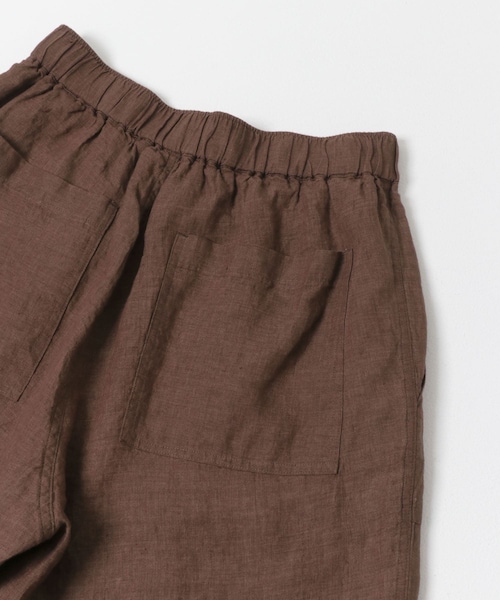 URBAN RESEARCH（アーバンリサーチ）の「YLEVE　LINEN POPLIN PANTS（その他パンツ・メンズ・011 SUMI/050 BROWN・3/4）」の14枚目の写真