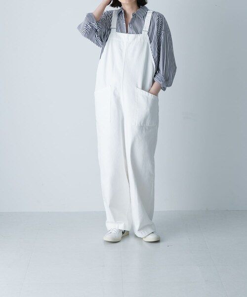 かぐれ（カグレ）の「バッククロスサロペット（サロペット/オーバーオール・レディース・OFF/INDIGO/BLACK・FREE）」の9枚目の写真