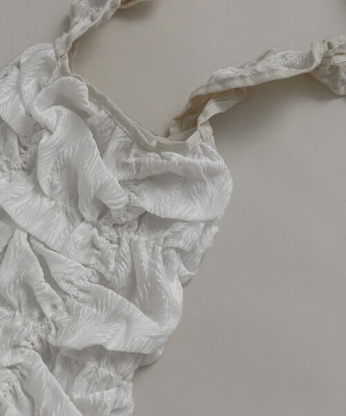 URBAN RESEARCH Sonny Label（アーバンリサーチサニーレーベル）の「Casselini　スクエアギャザーショルダーバッグ（ショルダーバッグ・レディース・ブラック/ホワイト/ベージュ・one）」の5枚目の写真