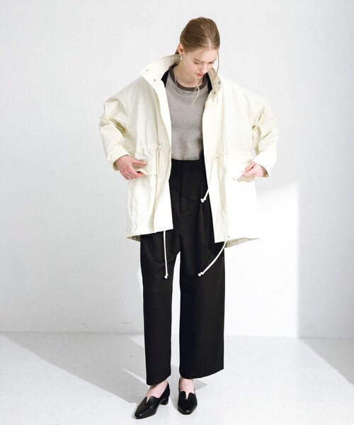 URBAN RESEARCH Sonny Label（アーバンリサーチサニーレーベル）の「ミリタリーナイロンブルゾン（ブルゾン・レディース・チャコール/アイボリー/カーキ・FREE）」の9枚目の写真