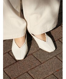 Ungrid | フェイクレザーステッチフラットシューズ(その他シューズ)