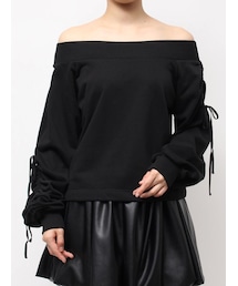 2WAY オフショルリボンスウェットプルオーバー