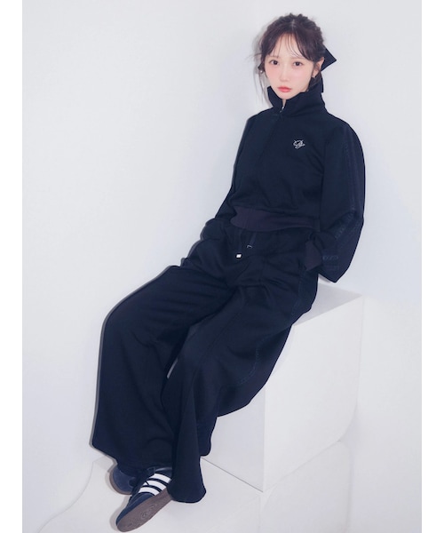 dazzlin（ダズリン）の「【≠ME 谷崎早耶コラボ】レースラインスウェットパンツ（スウェットパンツ・レディース・グレー/ブラック/ピンク・S/M）」の10枚目の写真