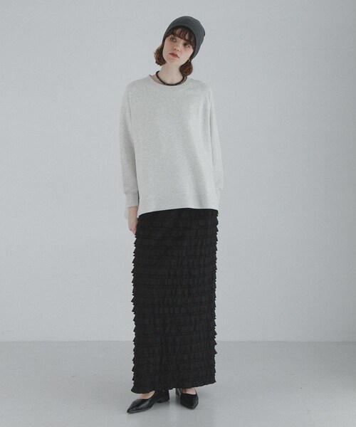 URBAN RESEARCH Sonny Label（アーバンリサーチサニーレーベル）の「『WEB限定』カットフリルナロースカート（スカート・レディース・ブラック・S/M/L/TALL）」の20枚目の写真