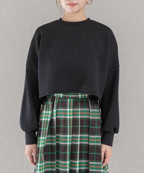 URBAN RESEARCH ROSSO（アーバンリサーチロッソ）の「エアーダンボールショートプルオーバー（Tシャツ/カットソー・レディース・white/black・FREE）」の15枚目の写真