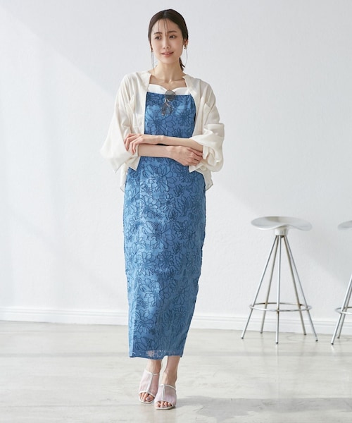 ROPE' PICNIC（ロペピクニック）の「【emur/エミュール】1人で着られる浴衣キャミワンピースセット（浴衣・レディース・ブルー/ラベンダー・38）」の4枚目の写真