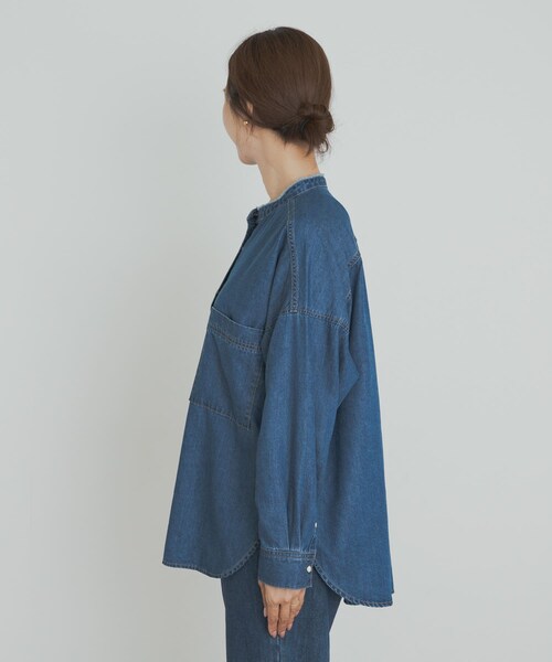 URBAN RESEARCH DOORS（アーバンリサーチドアーズ）の「デニムバンドカラーシャツ（シャツ/ブラウス・レディース・INDIGO/ONE WASH・M）」の13枚目の写真