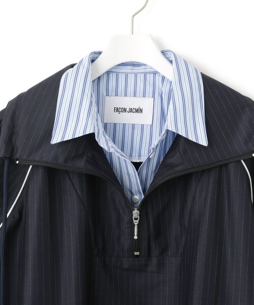ADAM ET ROPE'(アダムエロペ)の「【FACON JACMIN(ファソン ジャックマン)】CALVIN 2in1 polo shirt(その他アウター・レディース・ネイビー・S)」の6枚目の写真