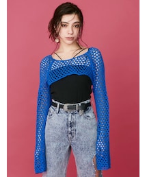 EVRIS | メッシュショートニットトップス(ニット/セーター)