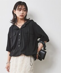 nissen | 大きいサイズ パーカーシャツ シックスタイル(シャツ/ブラウス)