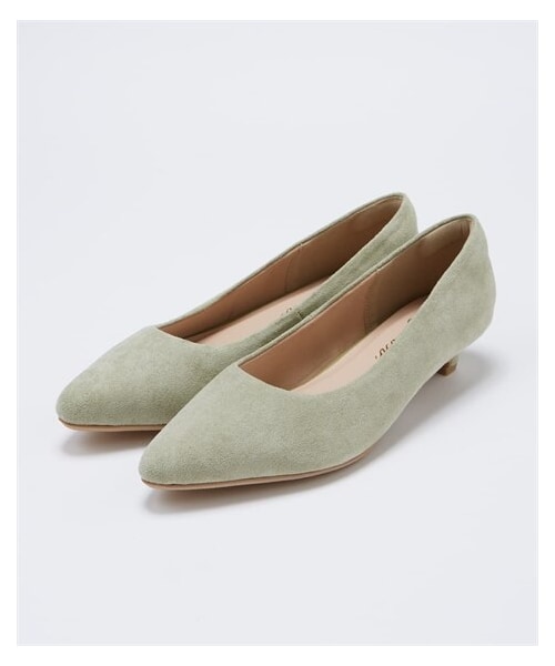 nissen（ニッセン）の「【ゆったり幅広】ポインテッドトゥローヒールパンプス（低反発中敷）（ワイズ４Ｅ）（パンプス・メンズ・黒(スムース)/キャメル(スムース)/アイボリー(スムース)/黒(スエード調)/グレー(スエード調)/アンティークシルバー/黒(エナメル調)/ピンクベージュ(エナメル調)/モカベージュ(スエード調)/ダスティーネイビー(スエード調)/グレージュ(スエード調)/ブルーグリーン(スエード調)/ダークブラウン(スエード調)/チェック柄/ブラウン(クロコ)/オーク(スムース)/ベージュ(クロコ)/ミント(スエード調)/ピンクベージュ(刺しゅう)/キャメル(メッシュ型押し)/【販売終了】ブラックチェック/オレンジブラウン(スエード調)/パイソン柄/アプリコット(スエード調)/ホワイト(型押し)/ブルーパープル(スエード調)/カーキ(スエード調)/ブラックチェック/オレンジキャメル(メッシュ型押し)/ブロンズ・23.0cm/4E/23.5cm/4E/24.0cm/4E/24.5cm/4E/25.0cm/4E/25.5cm/4E/26.0cm/4E/26.5cm/4E/27.0cm/4E）」の22枚目の写真