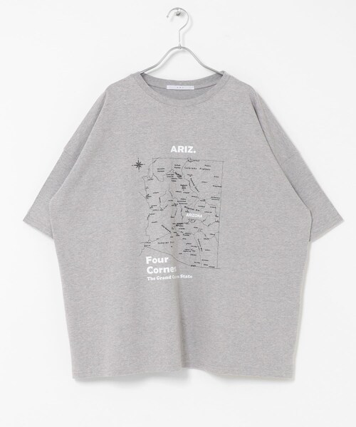 KBF(ケイビーエフ)の「オーバーサイズプリントTEE(Tシャツ/カットソー・レディース・IVORY/CHARCOAL/TOP GRAY・One)」の12枚目の写真