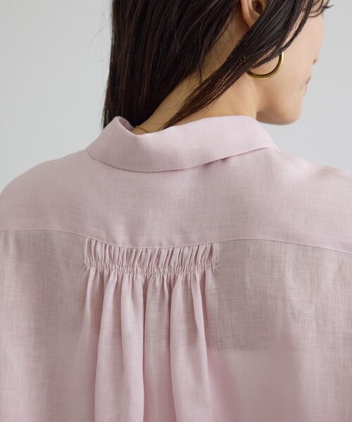 ADAM ET ROPE'(アダムエロペ)の「リネンオーバーシャツ / GENTLE LINEN(シャツ/ブラウス・レディース・ブラック/グレー/ピンク・F)」の19枚目の写真