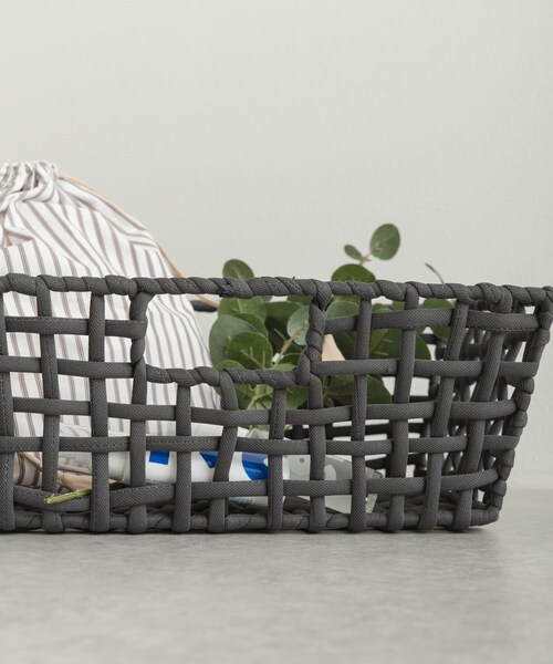 URBAN RESEARCH DOORS(アーバンリサーチドアーズ)の「BRID ROUGH KNIT BASKET WIDE S(収納グッズ・メンズ・GY/BE・S)」の7枚目の写真