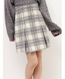 MERCURYDUO | シャギーチェックボックスプリーツミニスカパン(その他パンツ)