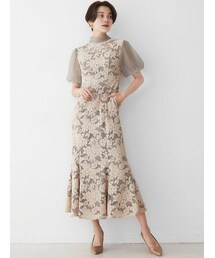 LAGUNAMOON | LADYジャガードレースフレアーワンピース(ドレス)