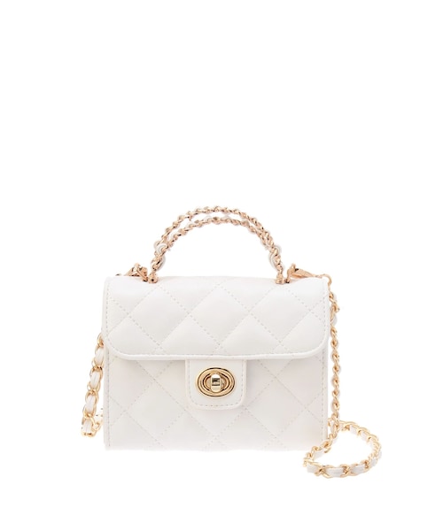 EATME（イートミー）の「キルティングミニショルダーバッグ（ハンドバッグ・レディース・オフホワイト/ブラック/イエロー/ブルー・F）」の2枚目の写真