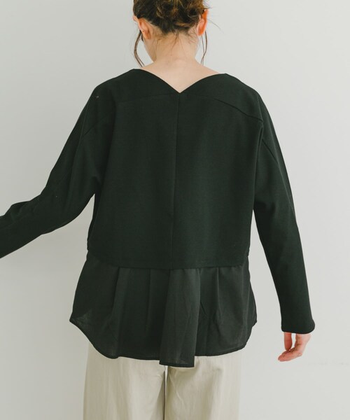 ITEMS URBANRESEARCH（アイテムズ アーバンリサーチ）の「カットミラノドッキングプルオーバー（Tシャツ/カットソー・レディース・BORDER/OFF/BLK・FREE）」の13枚目の写真