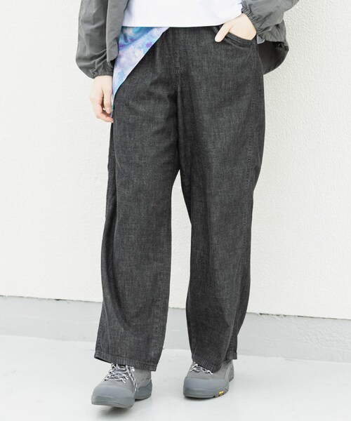 EKAL(エカル)の「『別注』Wrangler×EKAL デニムリラックスバギーパンツ(デニムパンツ・レディース・O.W/BLACK・Free)」の9枚目の写真