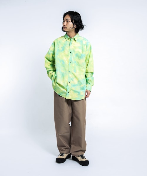 EKAL（エカル）の「『UR TECH』ナイロンタッサーロングスリーブシャツ（シャツ/ブラウス・メンズ・レイクサンリーフ/イエロー/ネイビー/グラファイト/レイクブルー・M/L/XL）」の22枚目の写真