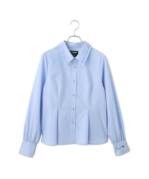 VIS(ビス)の「【MARY QUANT×VIS】フリルカラーペプラムシャツブラウス(シャツ/ブラウス・レディース・ホワイト/サックス/ピンク・F)」の7枚目の写真