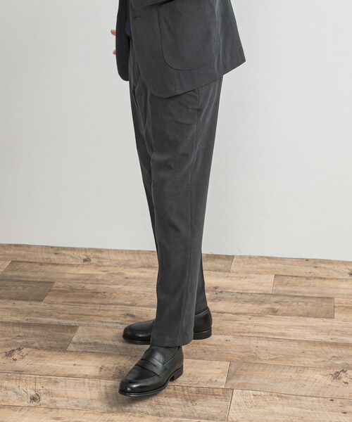 URBAN RESEARCH DOORS（アーバンリサーチドアーズ）の「LIFE STYLE TAILOR　コーデュロイコンフォータブルパンツ（スラックス・メンズ・BLUE GRAY/OLIVE/BROWN・S/M/L/XL）」の6枚目の写真