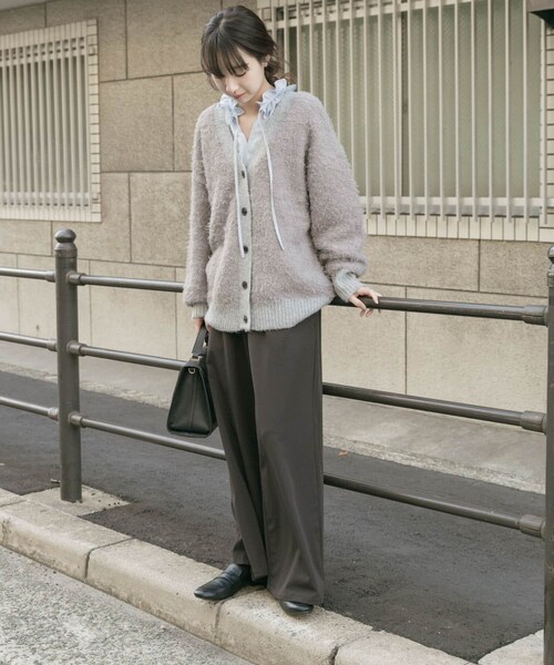 ITEMS URBANRESEARCH（アイテムズ アーバンリサーチ）の「シャギービッグカーディガン（カーディガン/ボレロ・レディース・BEG/L.GRY/BRN・Free）」の22枚目の写真