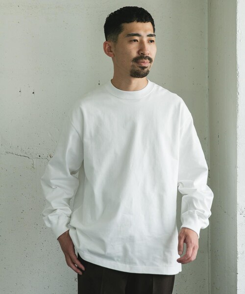 URBAN RESEARCH DOORS(アーバンリサーチドアーズ)の「10.5オンス ヘビーウェイトロングスリーブTシャツ(Tシャツ/カットソー・メンズ・WHITE/ASH GRAY/INK BLACK/PURPLE・M/L)」の6枚目の写真