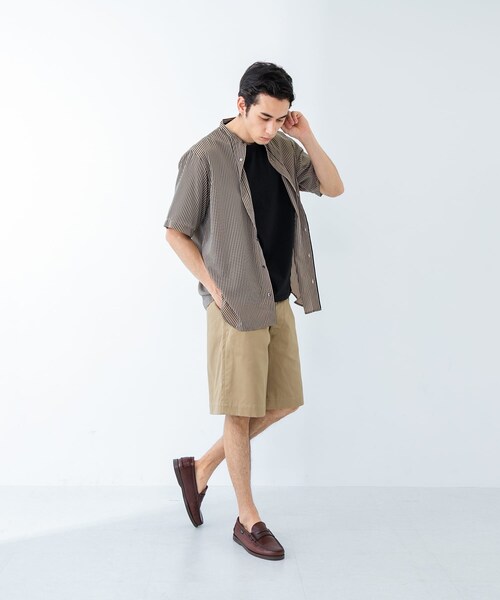 URBAN RESEARCH（アーバンリサーチ）の「PRINT BAND COLLAR SHIRTS（シャツ/ブラウス・メンズ・BLK×BEG/BLK×WHT/NVY×BRN・M/L）」の15枚目の写真