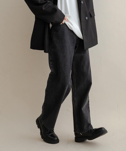 SENSE OF PLACE by URBAN RESEARCH(センスオブプレイスバイアーバンリサーチ)の「ストレートデニムパンツ(デニムパンツ・メンズ・BLACK/BROWN/L.INDIGO・S/M/L)」の9枚目の写真