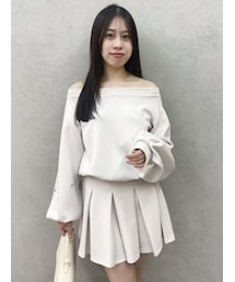 dazzlin | 【セットアップ対応】ビジュースリーブカットプルオーバー(スウェット)