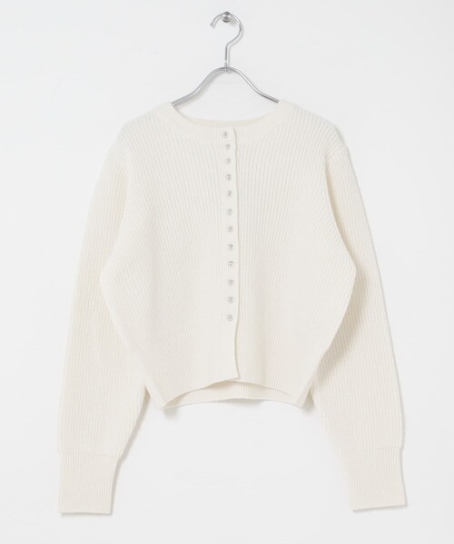URBAN RESEARCH ROSSO（アーバンリサーチロッソ）の「ボタンデザインニットプルオーバー（カーディガン/ボレロ・レディース・WHITE/PINK/GRAY・Free）」の11枚目の写真