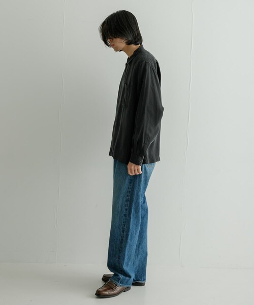 URBAN RESEARCH（アーバンリサーチ）の「CUPRO FIBRIL BOX SHIRTS（シャツ/ブラウス・メンズ・GREGE/NAVY・M/L）」の14枚目の写真