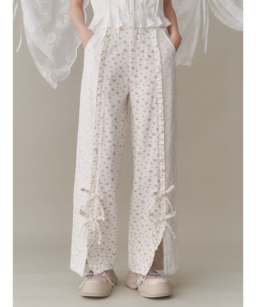 merry jenny（メリージェニー）の「スリットレースパンツ（デニムパンツ・レディース・ブルー/ミックス/ピンク・F）」の16枚目の写真