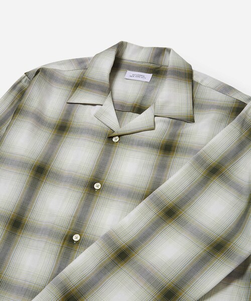 Saturdays NYC(サタデーズ ニューヨークシティ )の「Marco Plaid Ls Shirt(シャツ/ブラウス・メンズ・ベージュ/ダークグリーン・L/M/S/XL/XS)」の13枚目の写真