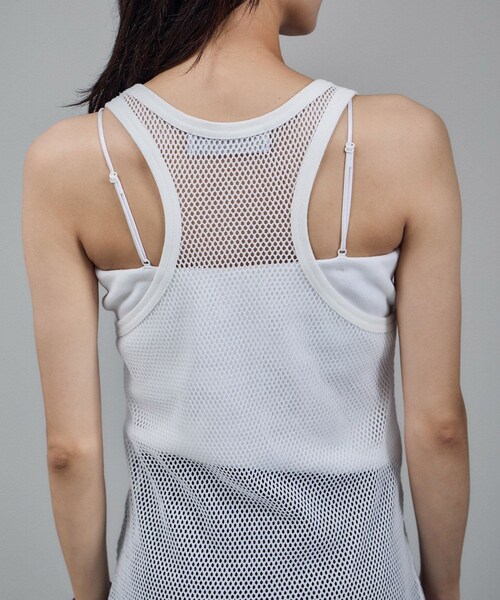 ADAM ET ROPE'（アダムエロペ）の「【IRONING（アイロニング）】mesh tank top（タンクトップ・レディース・ホワイト・F）」の19枚目の写真