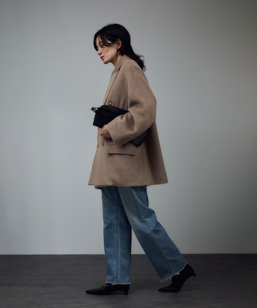 ADAM ET ROPE'（アダムエロペ）の「【J'aDoRe・店舗限定】【クチュール ド アダム】別注 Cottage Coat/コテージコート（チェスターコート・レディース・キャメル系・36/38）」の14枚目の写真