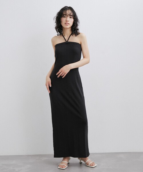 ADAM ET ROPE'(アダムエロペ)の「【Miller for ADAM ET ROPE'】Cup付 Camisole One-piece(ワンピース・レディース・ブラック/ベージュ/パープル系・F)」の11枚目の写真