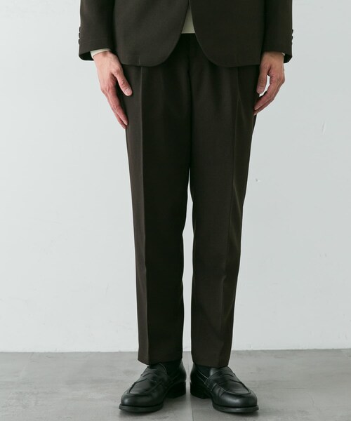 URBAN RESEARCH DOORS（アーバンリサーチドアーズ）の「LIFE STYLE TAILOR　ウールライクソフトツイルストレッチパンツ（スラックス・メンズ・GRAY/NAVY/BROWN・S/M/L/XL）」の18枚目の写真