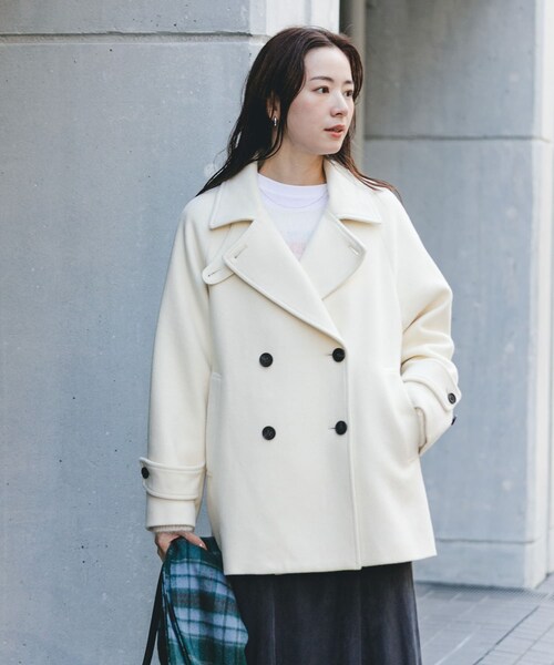 URBAN RESEARCH（アーバンリサーチ）の「スーパー100メルトンPコート（その他アウター・レディース・OFF/D.NAVY/CHARCOAL・FREE）」の7枚目の写真