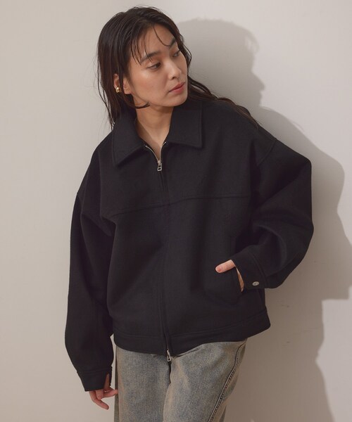 NERGY（ナージー）の「【防風＆透湿】ウールレイヤージャケット（その他アウター・レディース・ブラック/ベージュ・F）」の10枚目の写真