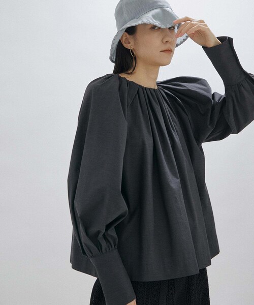 ADAM ET ROPE'（アダムエロペ）の「【公式サイト限定】【La Maison de Lyllis（メゾンドリリス）】QWAU（ハット・レディース・ブラック/ダークブラウン系/サックス/ピンク・F）」の12枚目の写真