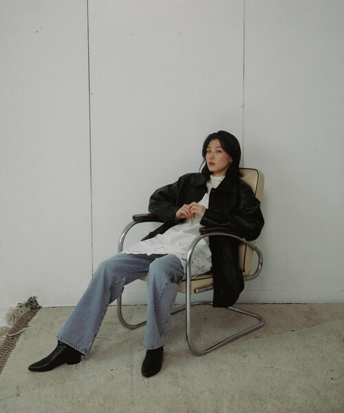 URBAN RESEARCH DOORS（アーバンリサーチドアーズ）の「Sheep Leather Jacket（その他アウター・レディース・BLACK・S/M）」の8枚目の写真