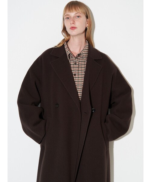 ELENDEEK（エレンディーク）の「RIVER CHESTER LONG CT（チェスターコート・レディース・オフホワイト/ブラック/ブラウン・01/02）」の22枚目の写真