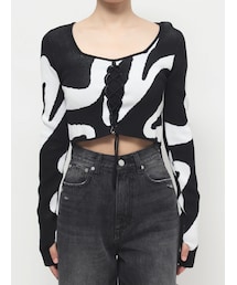 EMODA | フロントレースフィットニット(ニット/セーター)