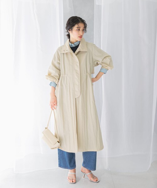 URBAN RESEARCH ROSSO（アーバンリサーチロッソ）の「撥水ボリュームモッズコート（モッズコート・レディース・BEIGE/OFF WHITE・FREE）」の13枚目の写真