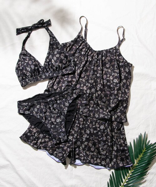 RODE SKO（ロデスコ）の「ロンパース付3点セット∴（水着・レディース・NAVY/BLACK・FREE）」の2枚目の写真