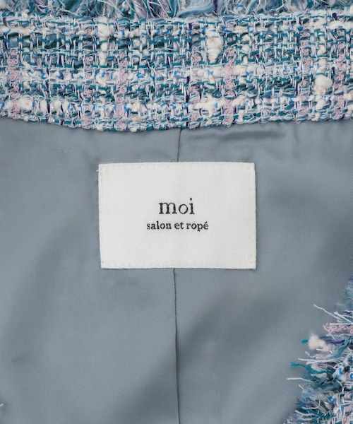 ROPE'（ロペ）の「【Masaco Teranishi（マサコテラニシ）】× moi salon et rope EXCLUSIVE EDITION TWEED GILET｜ジレ（ベスト・レディース・ホワイト系/サックス・F）」の10枚目の写真